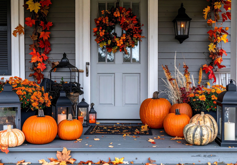 pumpkin platers front porch