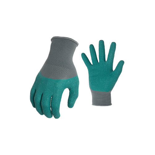 Digz Cotton Jersey Garden Gloves - Medium, Green, Breathable & Comfortable