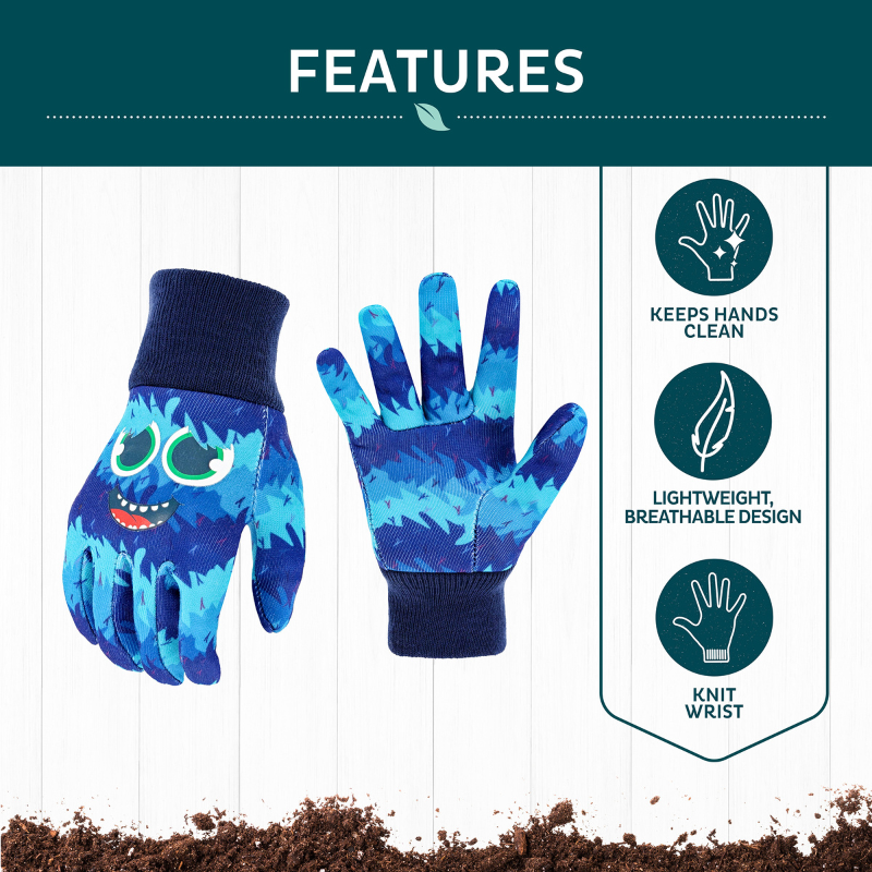 children's gardening gloves Digz Kids Jersey Garden Gloves