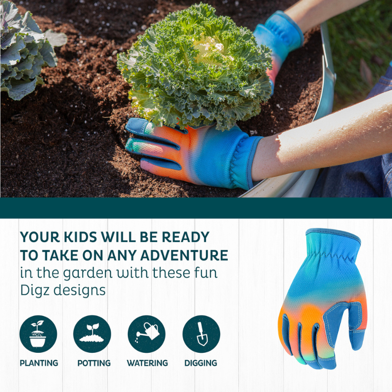 small childrens gardening gloves Digz Kids Utility Garden Gloves